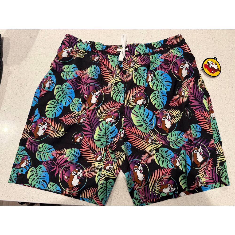 Buc-ee's Tropical‎ Print Swim Trunk NWT Size M